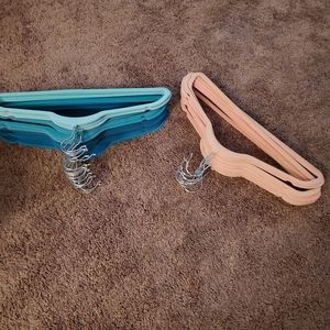 Velour velvet hanger bundle blue/pink